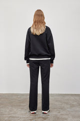 MADEINAM. Career Women front slogan sweat shirt. Track suit. Top and Bottom. Rib knit collar. Side Pockets. Straight leg cut. Down string tie. Hailey Bieber Style. Athflow.  Available in size XS, S, M, L.