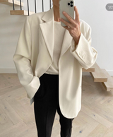 The Freya Blazer in Cream White