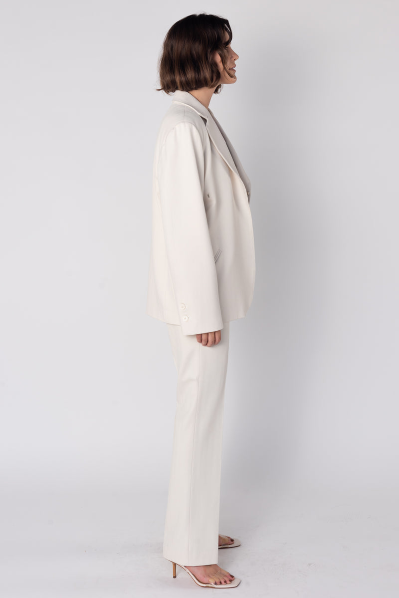 The Freya Blazer in Cream White